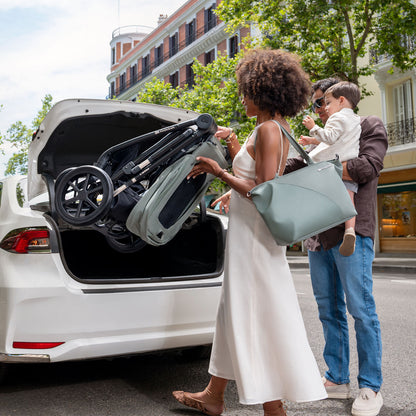 Carrito de bebé PRIME3 TRIO POLIPIEL/TELA BEIGE de KinderKraft