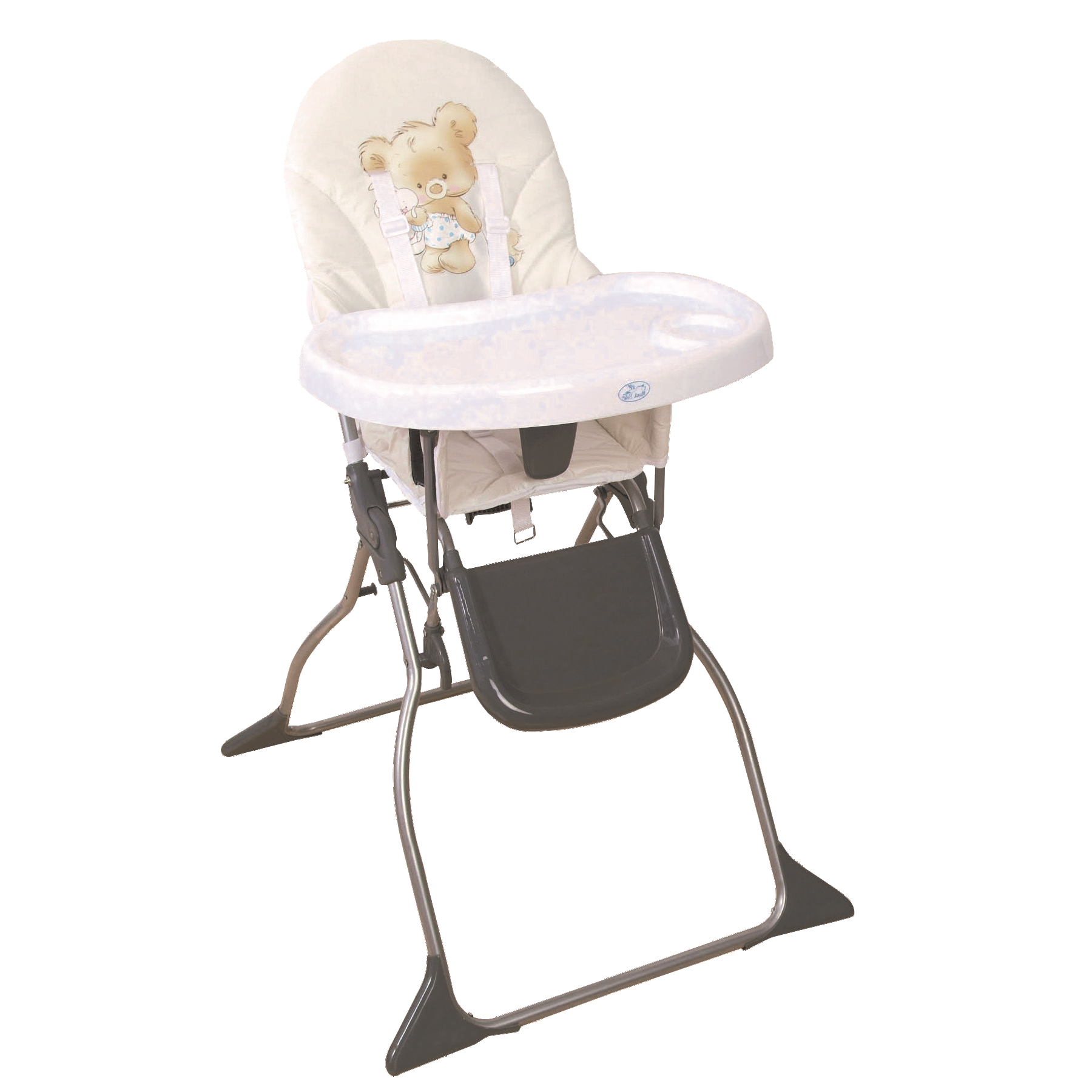 TRONA PLEGABLE CON BANDEJA EXTRAIBLE Beige - Dulce Sonrisa