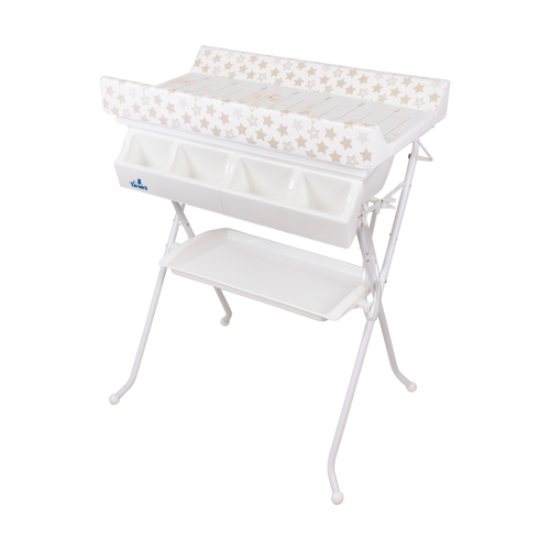BAÑERA CAMBIADOR TIJERA PLEGABLE Beige - Dulce Sonrisa