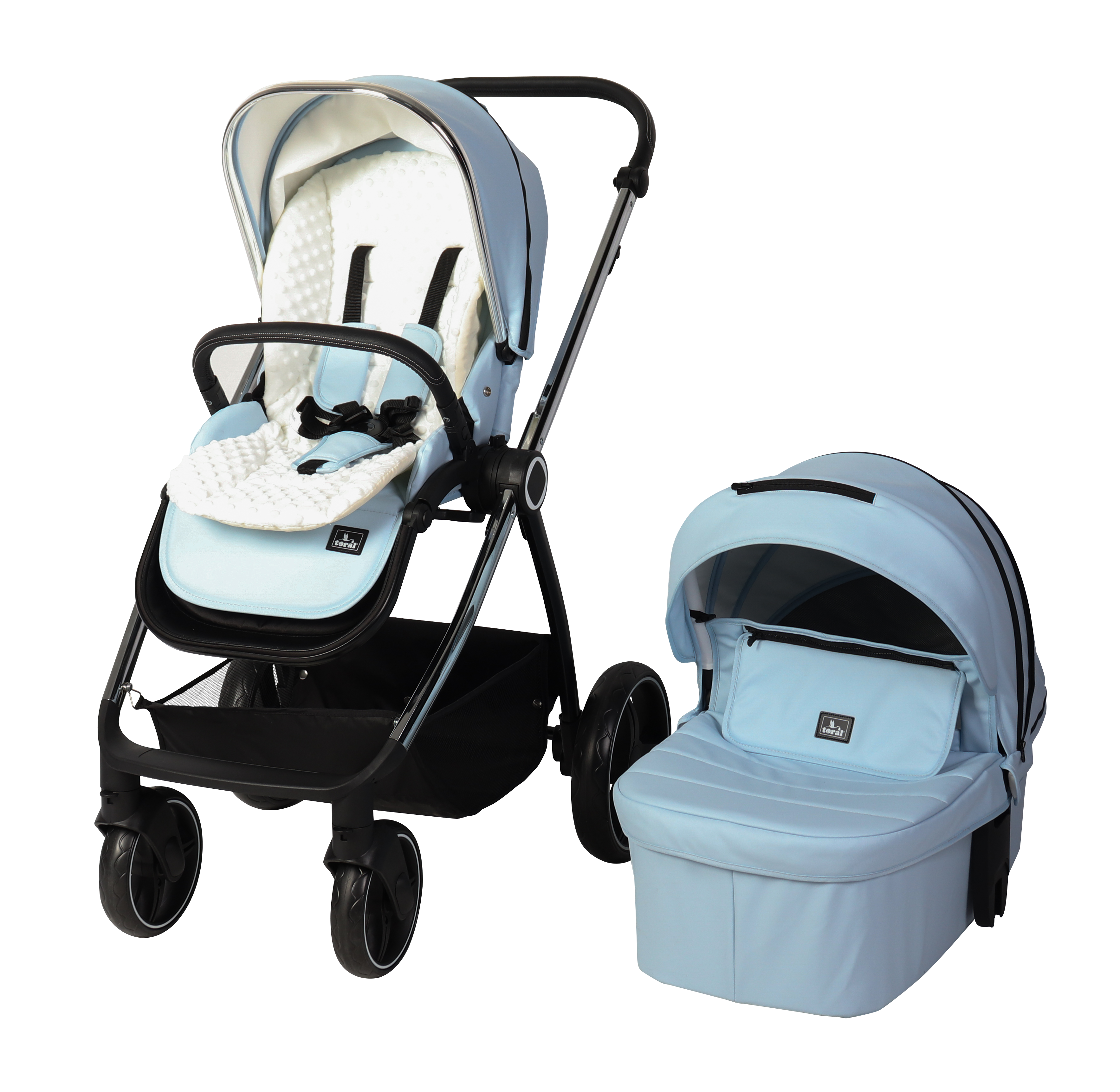 CARRITO DUO ELENA POLIPEL Azul - Dulce Sonrisa