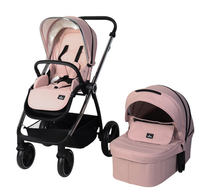 Carrito de bebé ELENA DUO POLIPIEL ROSA de Toral