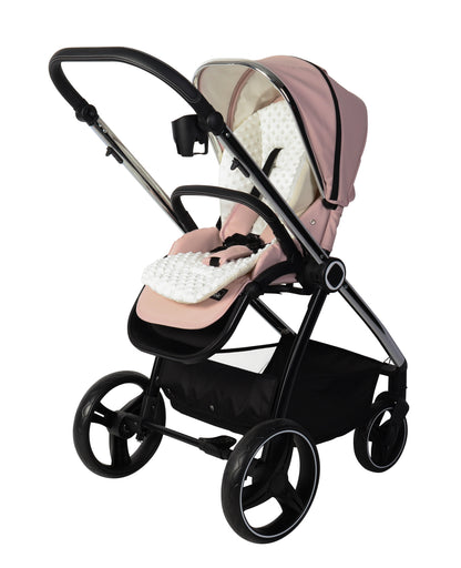 Carrito de bebé ELENA DUO POLIPIEL ROSA de Toral