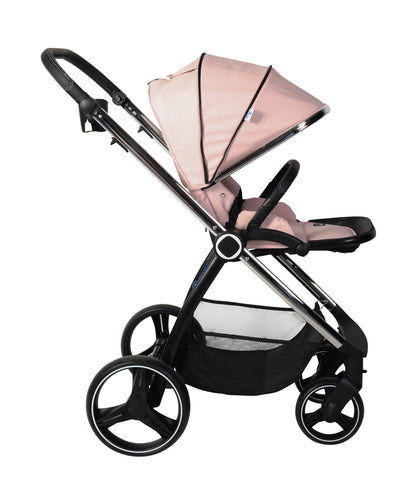 Carrito de bebé ELENA DUO POLIPIEL ROSA de Toral