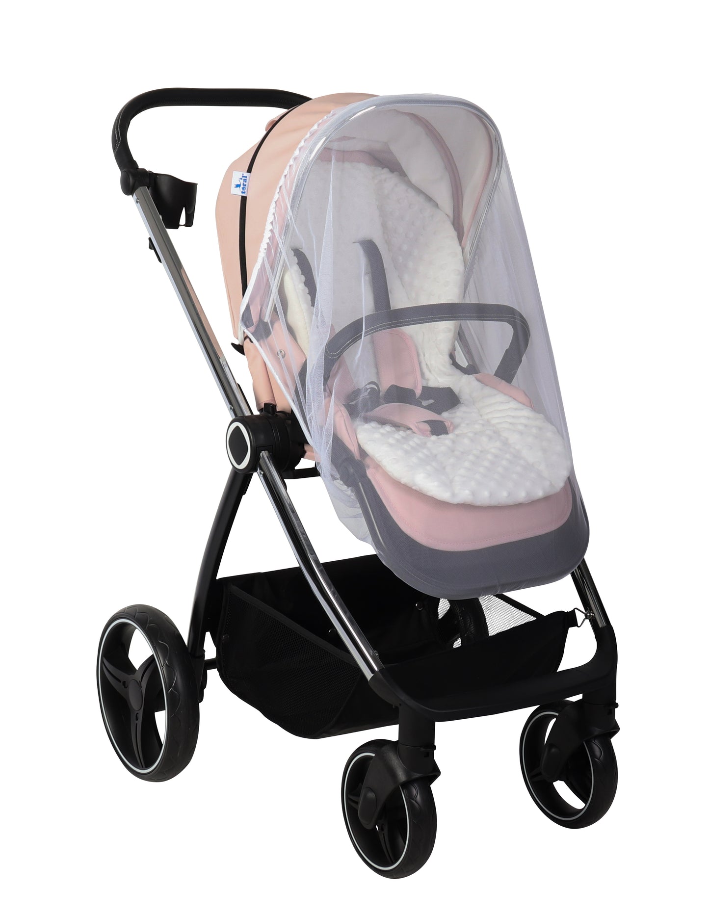 Carrito de bebé ELENA DUO POLIPIEL ROSA de Toral