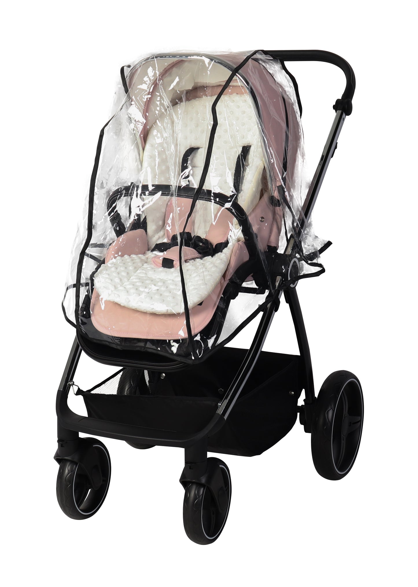 Carrito de bebé ELENA DUO POLIPIEL ROSA de Toral