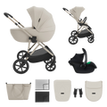 Carrito de bebé PRIME3 TRIO POLIPIEL/TELA de KinderKraft