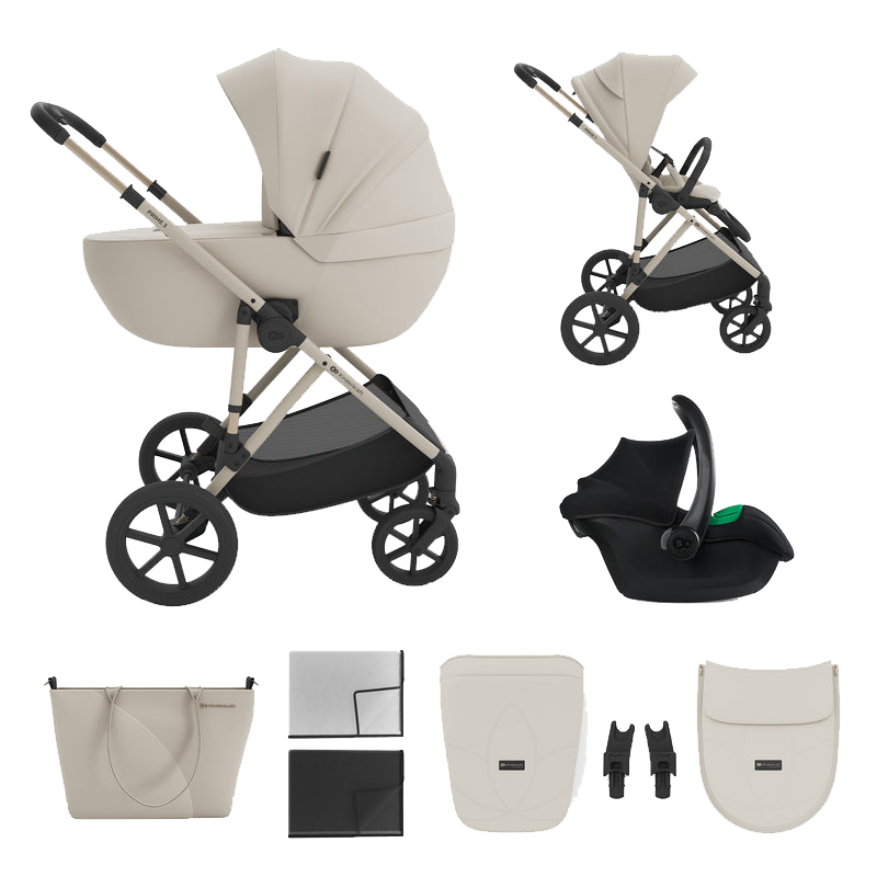Carrito de bebé PRIME3 TRIO POLIPIEL/TELA de KinderKraft