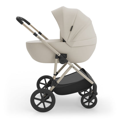 Carrito de bebé PRIME3 TRIO POLIPIEL/TELA BEIGE de KinderKraft
