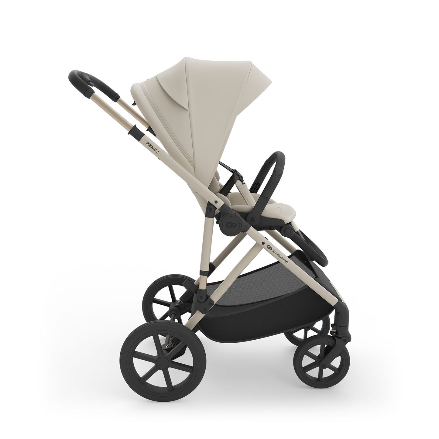 Carrito de bebé PRIME3 TRIO POLIPIEL/TELA BEIGE de KinderKraft