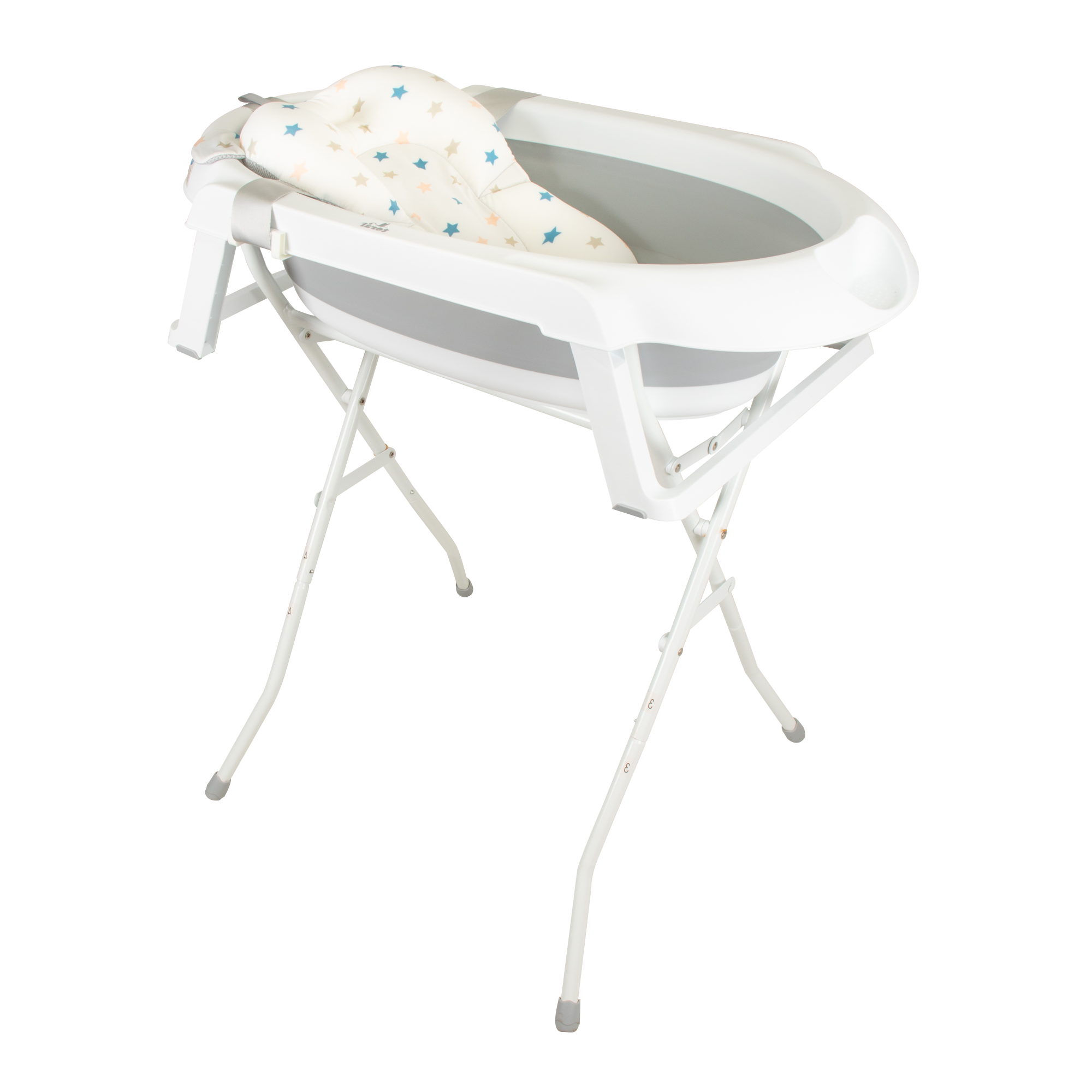 BAÑERA PLEGABLE CONFORT CON COJIN Gris - Dulce Sonrisa