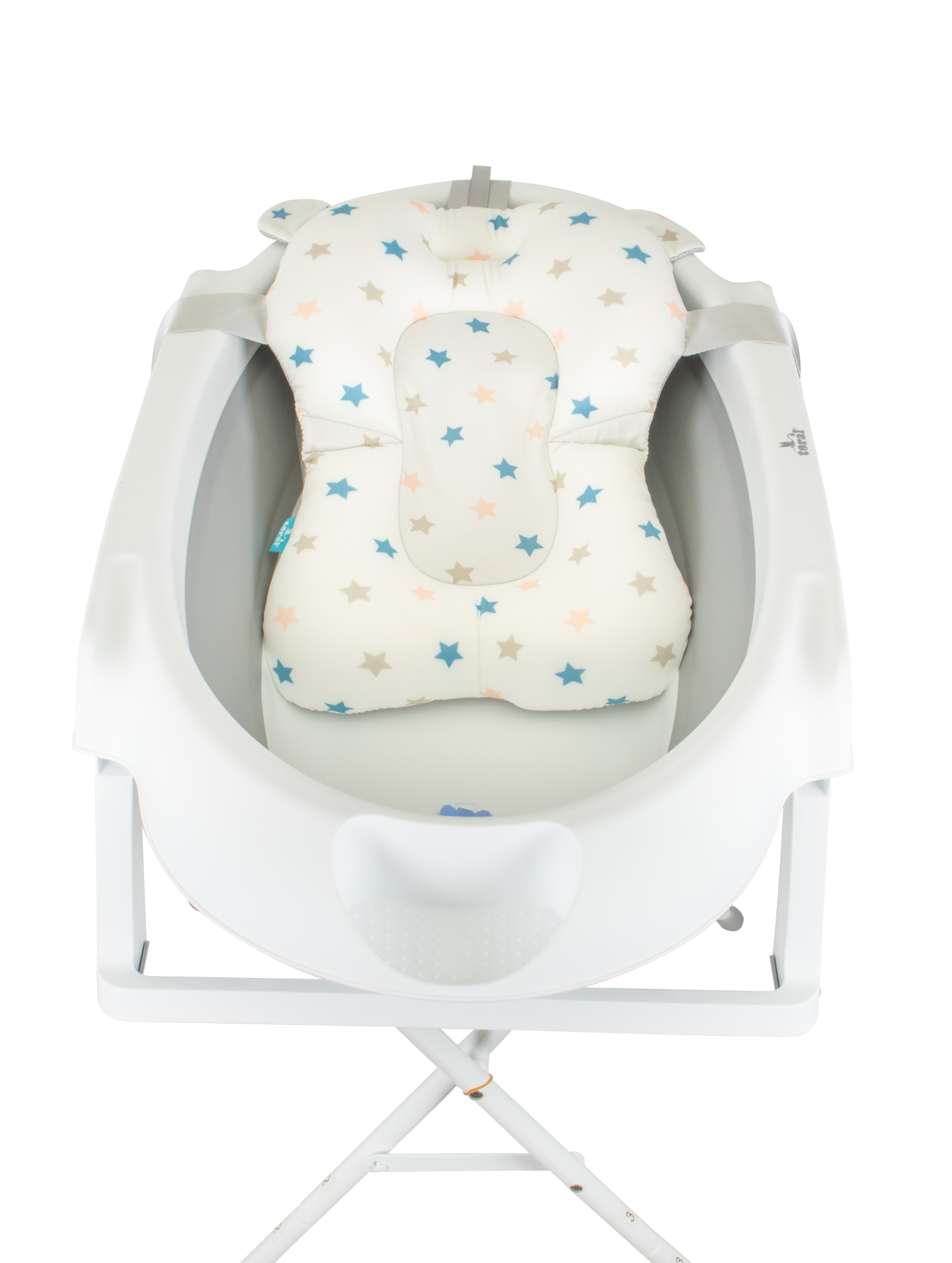 BAÑERA PLEGABLE CONFORT CON COJIN Gris - Dulce Sonrisa