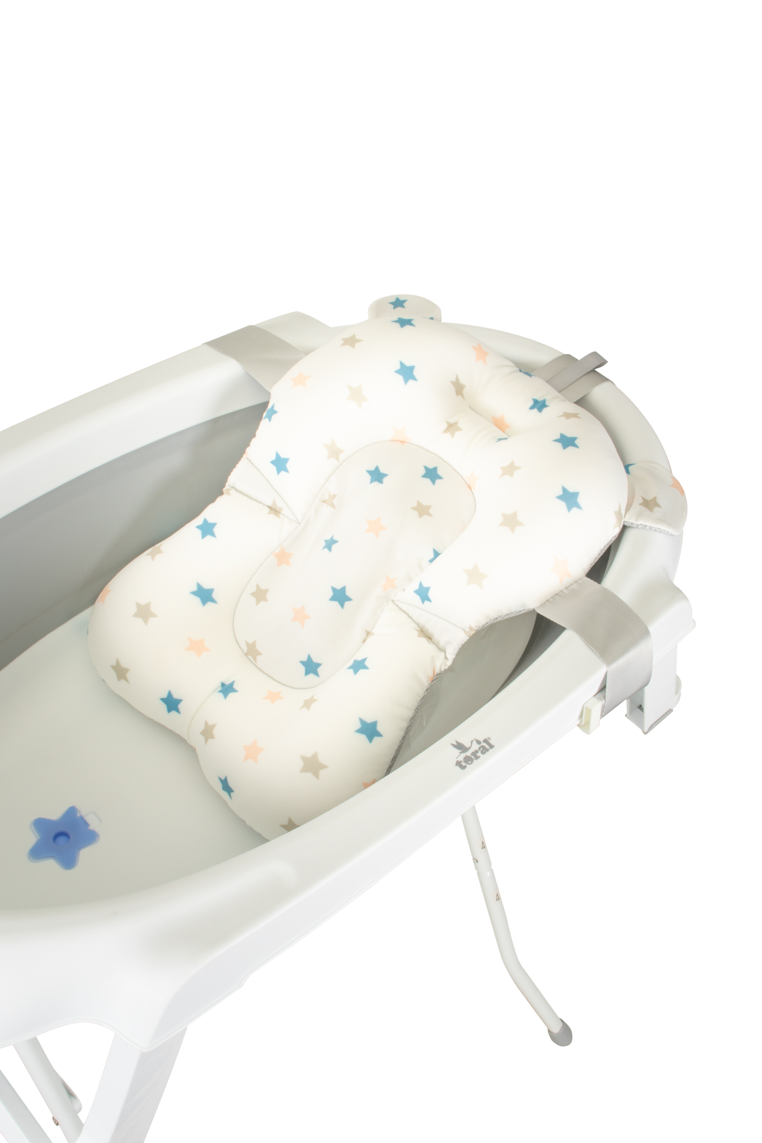 BAÑERA PLEGABLE CONFORT CON COJIN Gris - Dulce Sonrisa