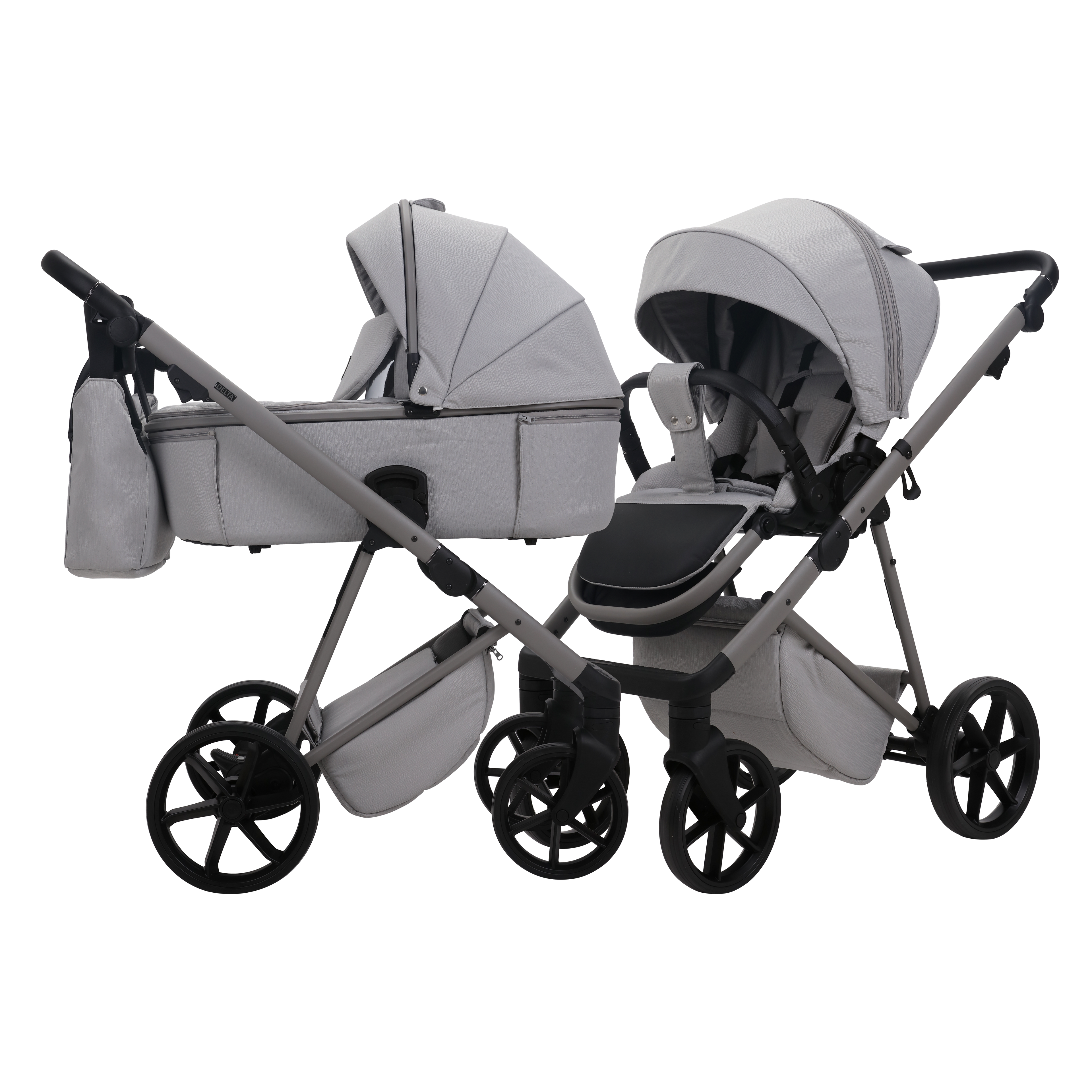 CARRITO DUO DELTA Gris - Dulce Sonrisa