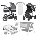 Pack ahorro: Carrito duo THIRA+ Bañera BALENA + Minicuna KALINIHTA - Dulce Sonrisa