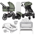 Pack ahorro: Carrito 3 en 1 Convertible ALL ROAD + Minicuna KALINIHTA + Bañera plegable con termómetro inteligente BALENA - Dulce Sonrisa