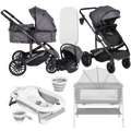 Pack ahorro: Carrito 3 en 1 Convertible ALL ROAD + Minicuna KALINIHTA + Bañera plegable con termómetro inteligente BALENA - Dulce Sonrisa