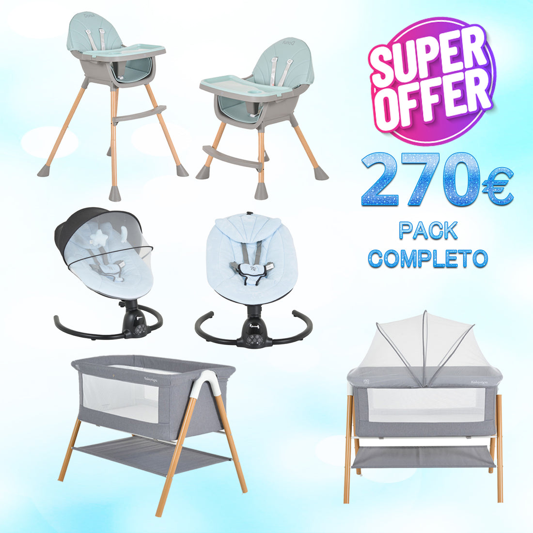 Lote TRONA + HAMACA ELÉCTRICA + MINICUNA