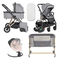 Pack ahorro: Carrito trio MERCI + Minicuna AURA + Hamaca CLARISSA - Dulce Sonrisa