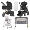 Pack ahorro: Carrito trio MERCI + Minicuna AURA + Trona RAFFY - Dulce Sonrisa