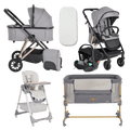 Pack ahorro: Carrito trio MERCI + Minicuna AURA + Trona RAFFY - Dulce Sonrisa