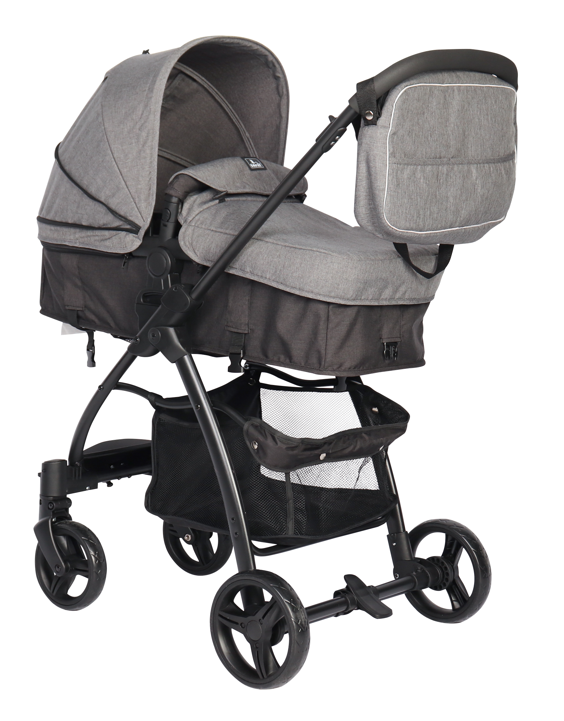 CARRITO DUO LIAM Gris - Dulce Sonrisa