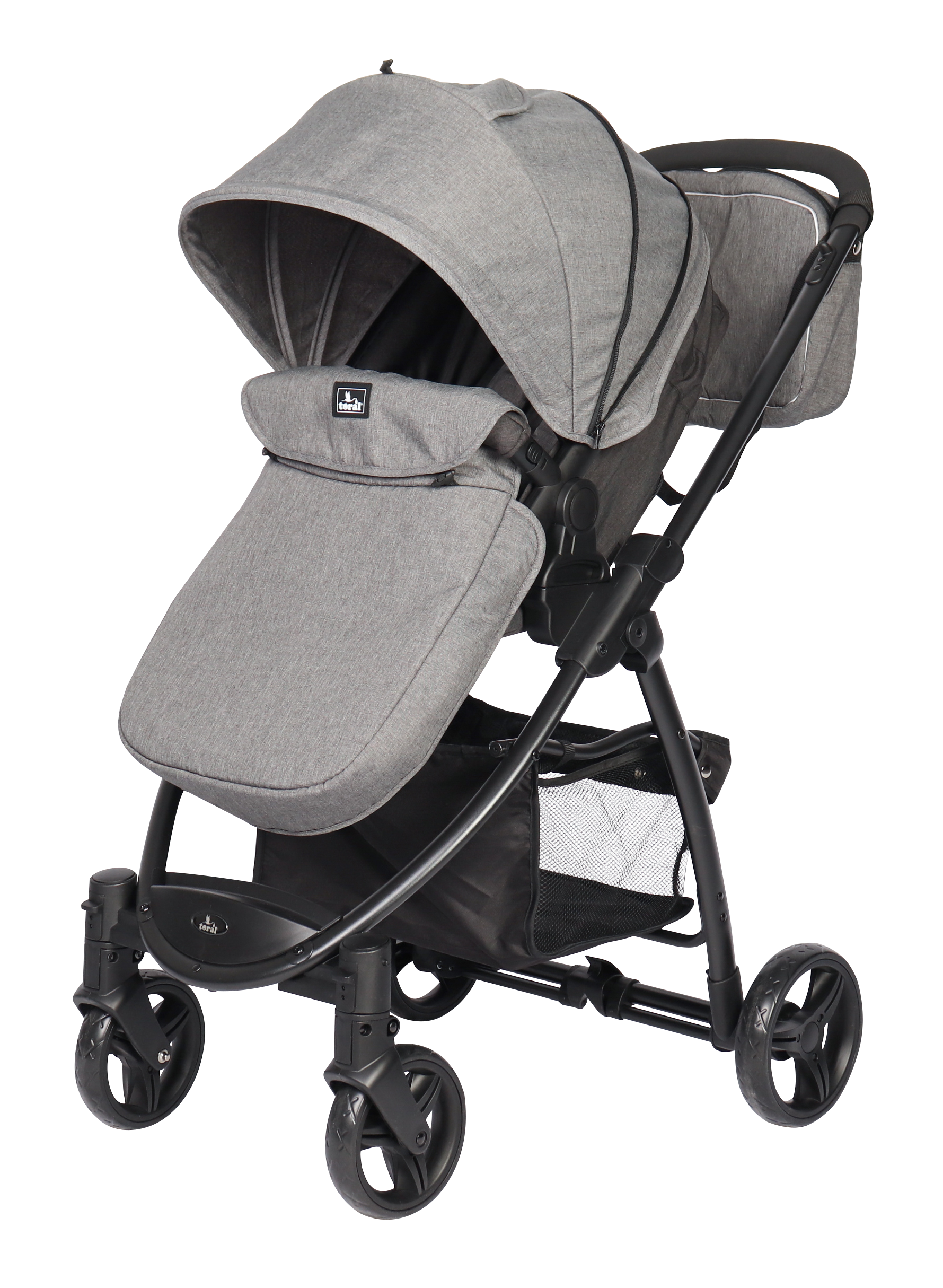 CARRITO DUO LIAM Gris - Dulce Sonrisa