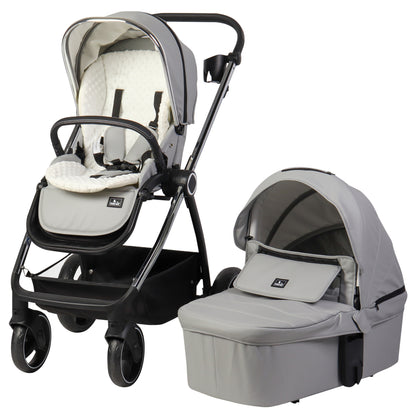 Carrito de bebé ELENA DUO POLIPIEL GRIS de Toral