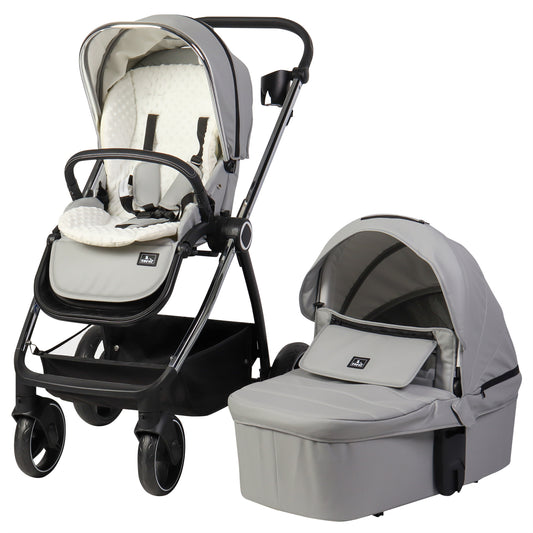 Carrito de bebé ELENA DUO POLIPIEL GRIS de Toral