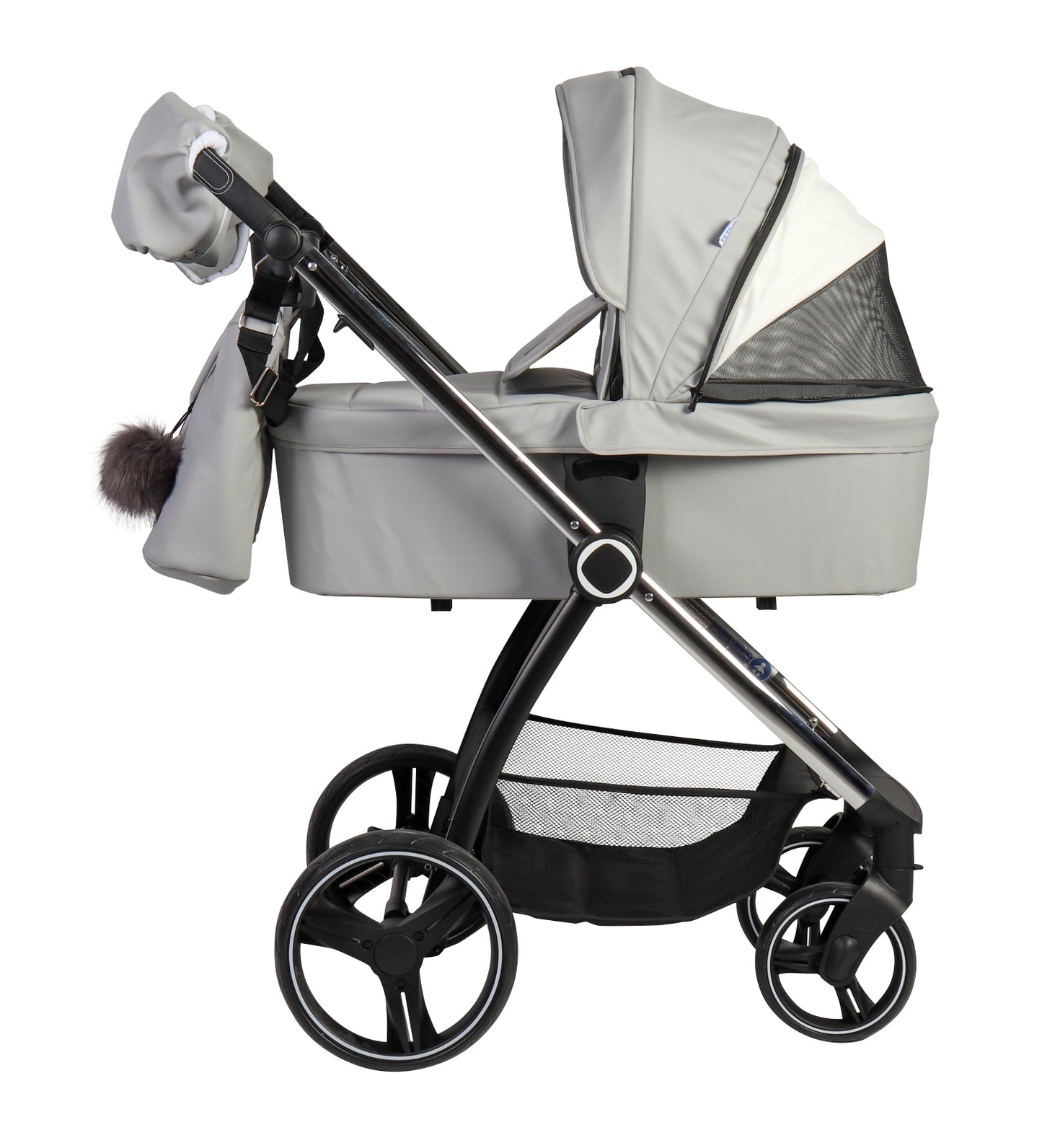 Carrito de bebé ELENA DUO POLIPIEL GRIS de Toral