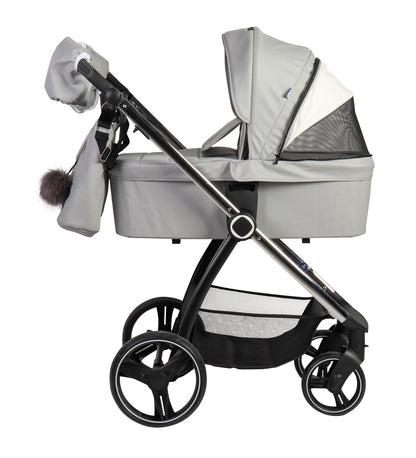 Carrito de bebé ELENA DUO POLIPIEL GRIS de Toral