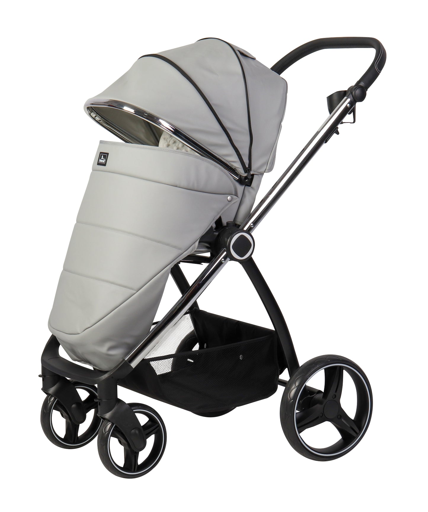 Carrito de bebé ELENA DUO POLIPIEL GRIS de Toral