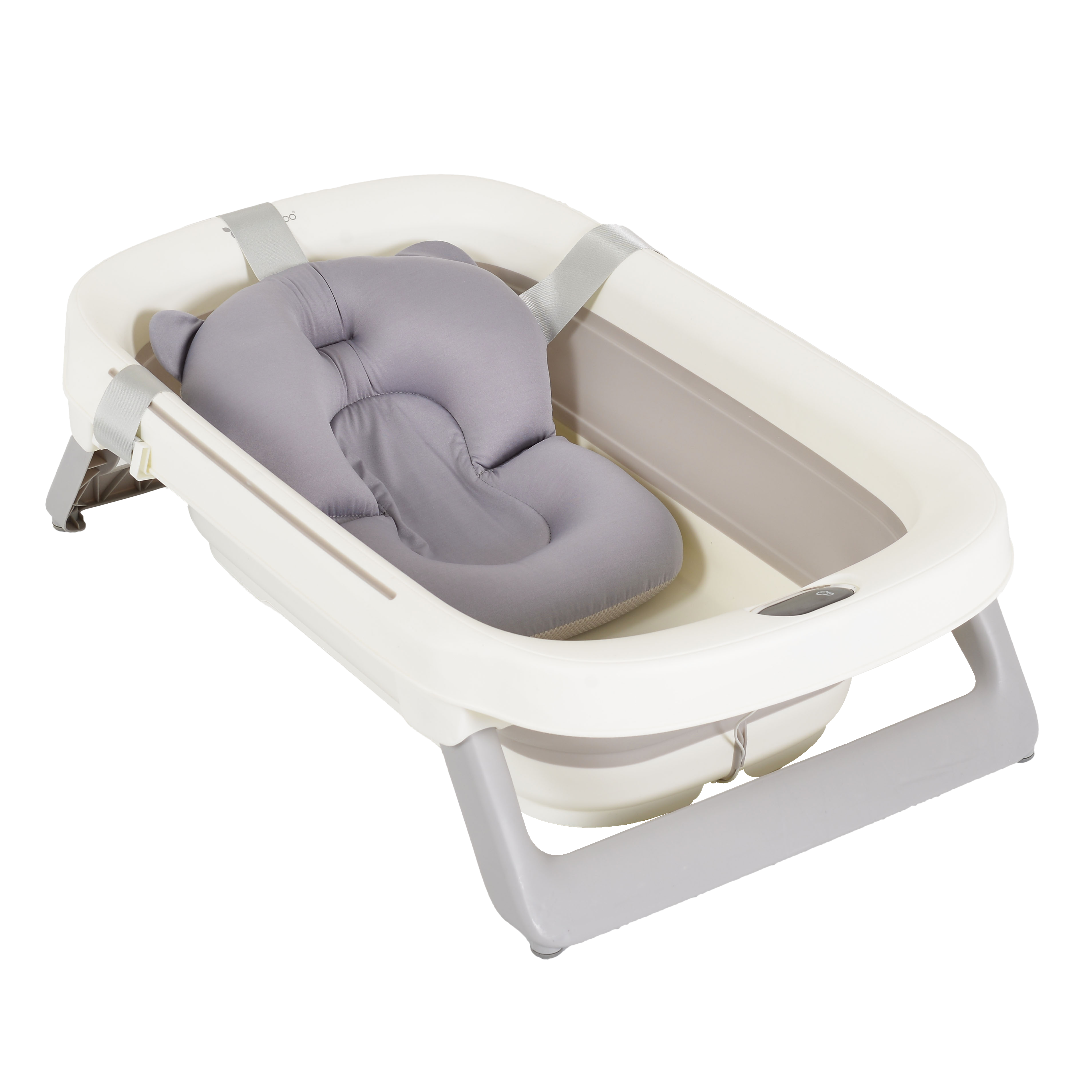 BAÑERA PLEGABLE MOREA Gris con Termómetro Inteligente y Reductor