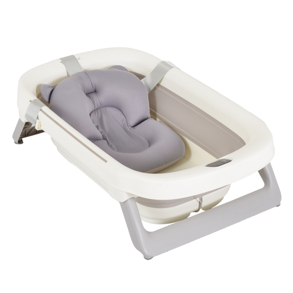 BAÑERA PLEGABLE MOREA Gris con Termómetro Inteligente y Reductor
