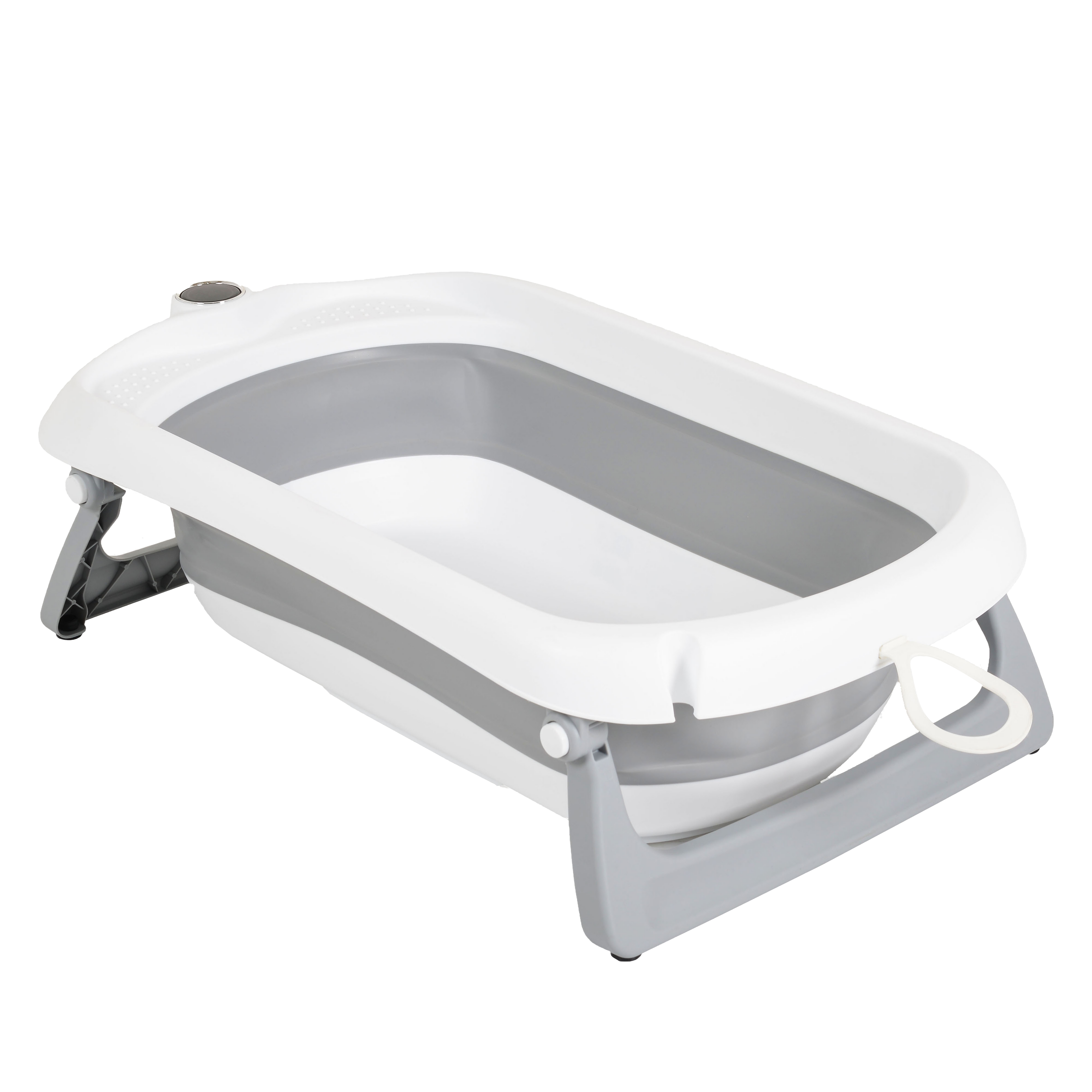 BAÑERA PLEGABLE BALENA Gris con Termómetro Inteligente, Reductor, Cubo y Jarra