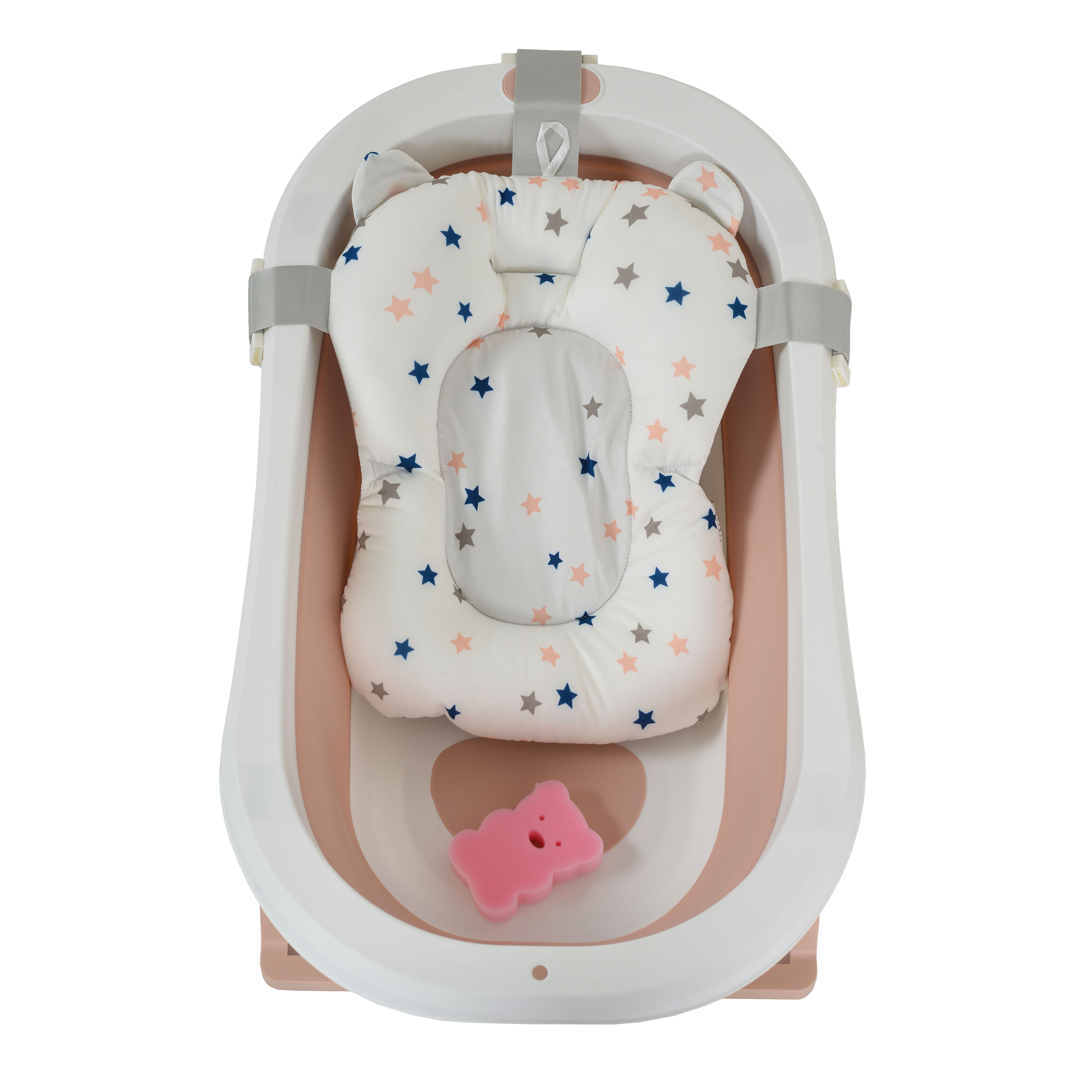 BAÑERA PLEGABLE PALMA Rosa con Reductor - Dulce Sonrisa