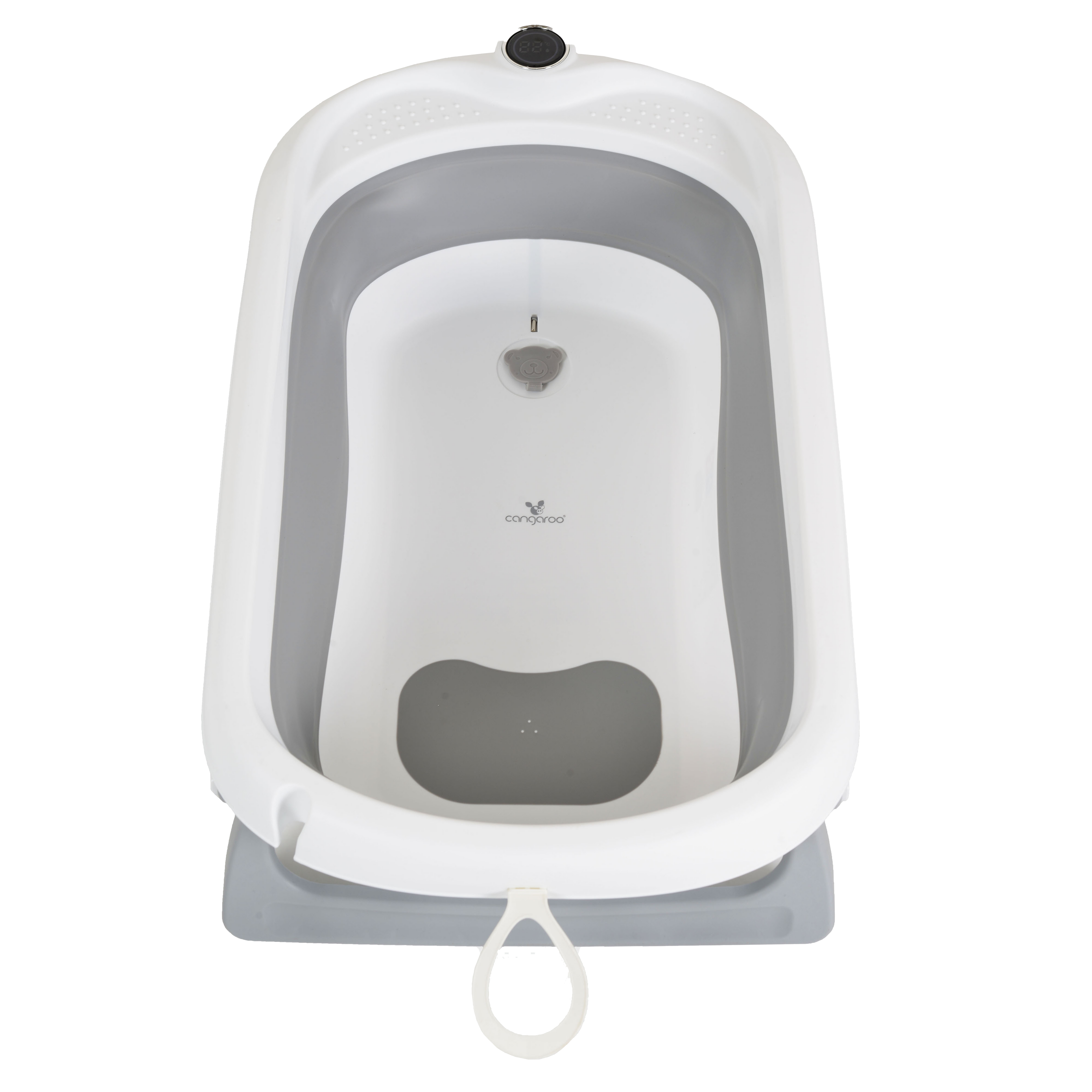 BAÑERA PLEGABLE BALENA Gris con Termómetro Inteligente, Reductor, Cubo y Jarra