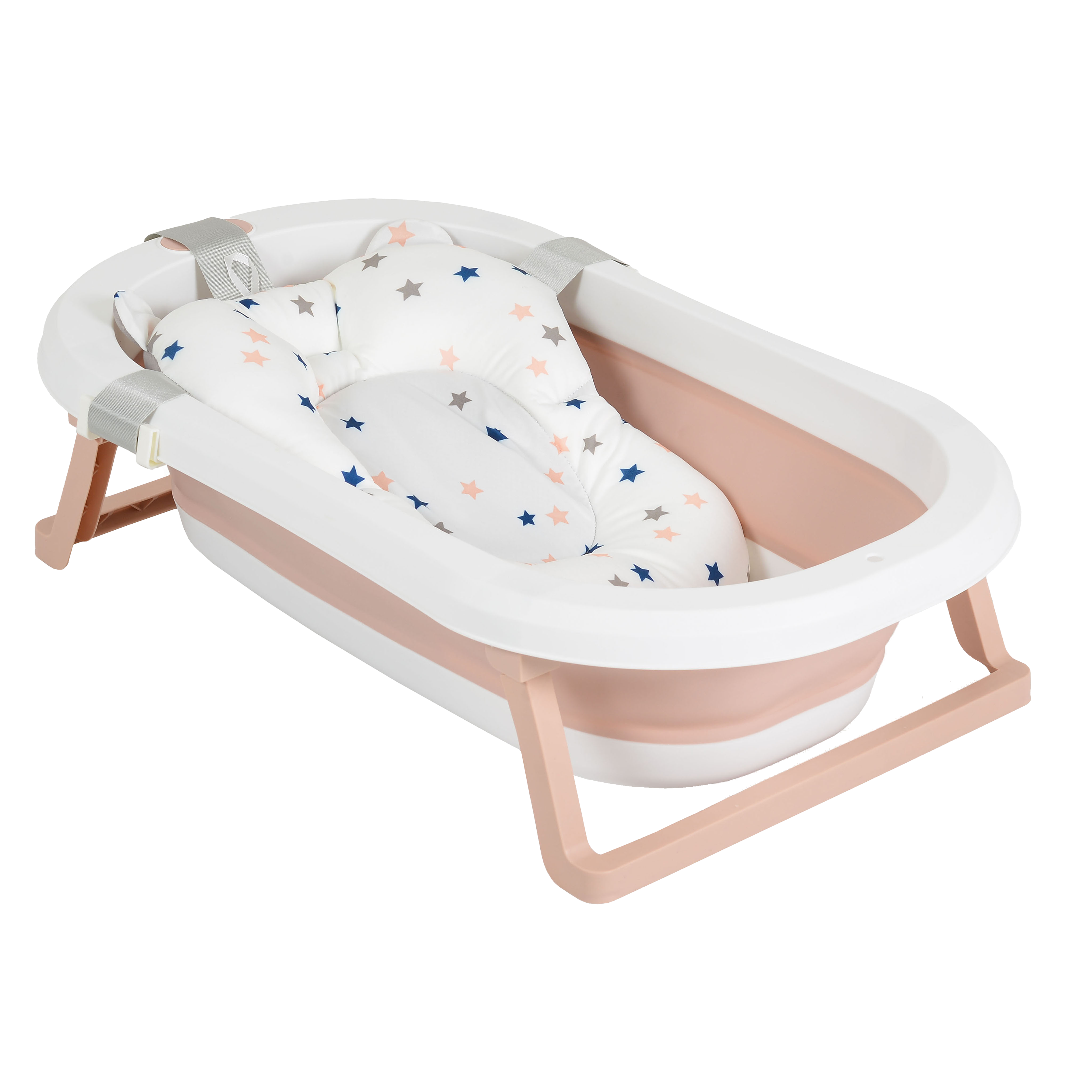 BAÑERA PLEGABLE PALMA Rosa con Reductor