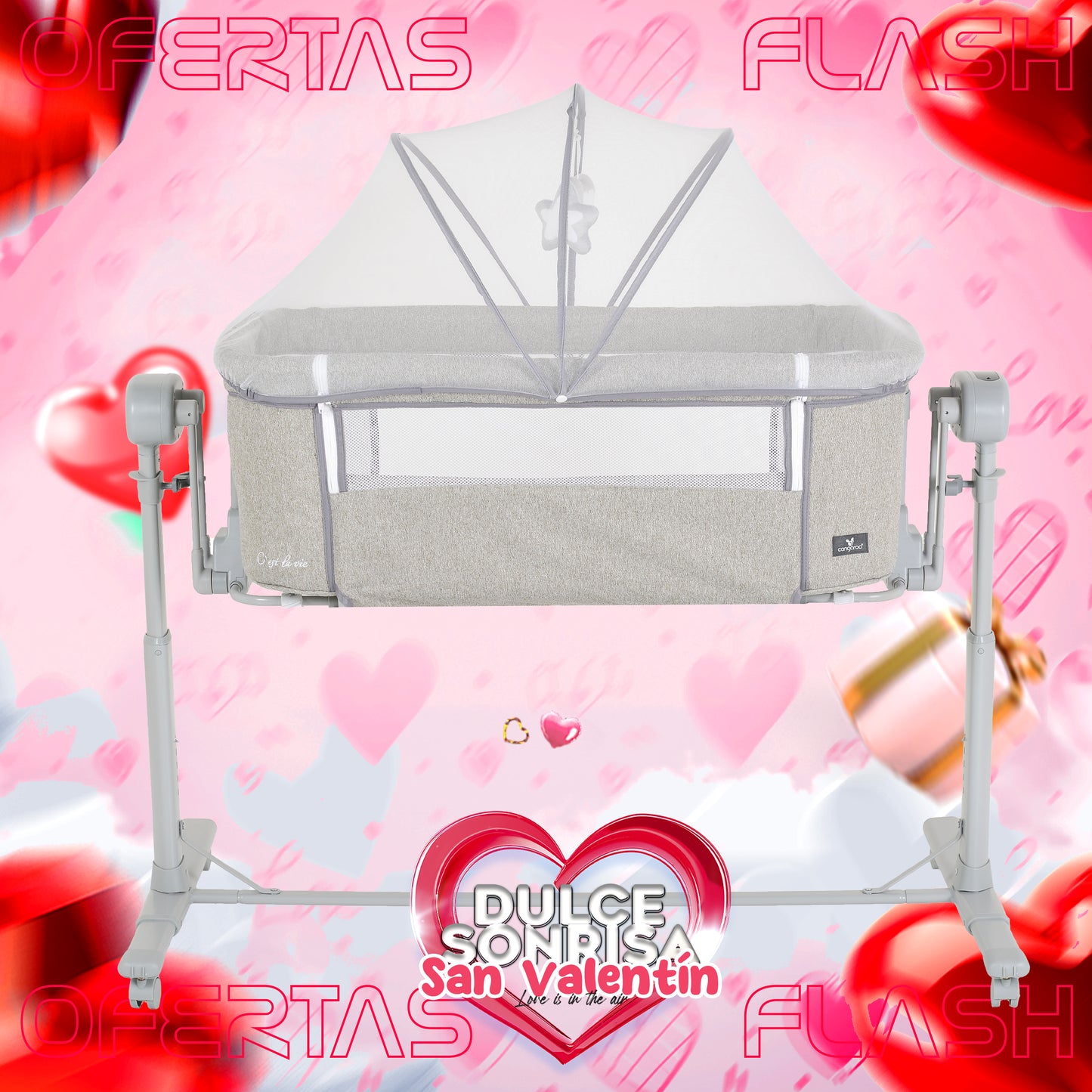 Minicuna colecho + balanceo C`EST LA VIE de Cangaroo